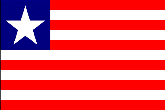 государственный флаг Республика Либерия