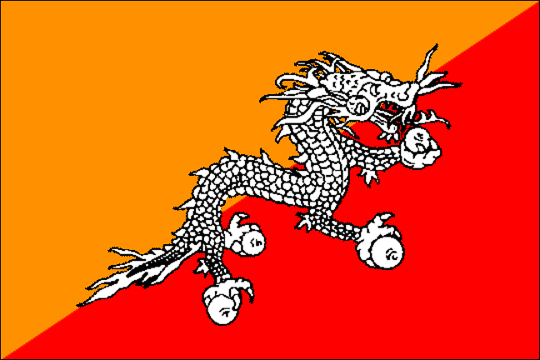 государственный флаг Королевство Бутан