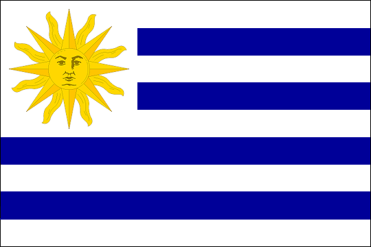 государственный флаг Восточная Республика Уругвай