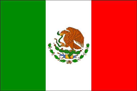 государственный флаг Мексиканские Соединённые Штаты 3-е