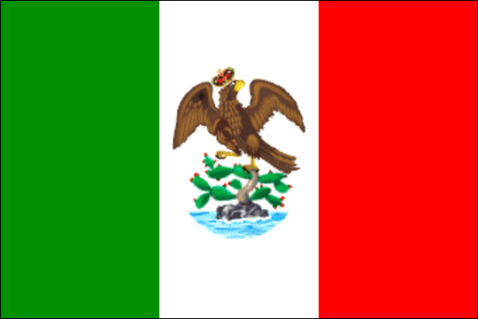государственный флаг Мексиканская империя 1-я
